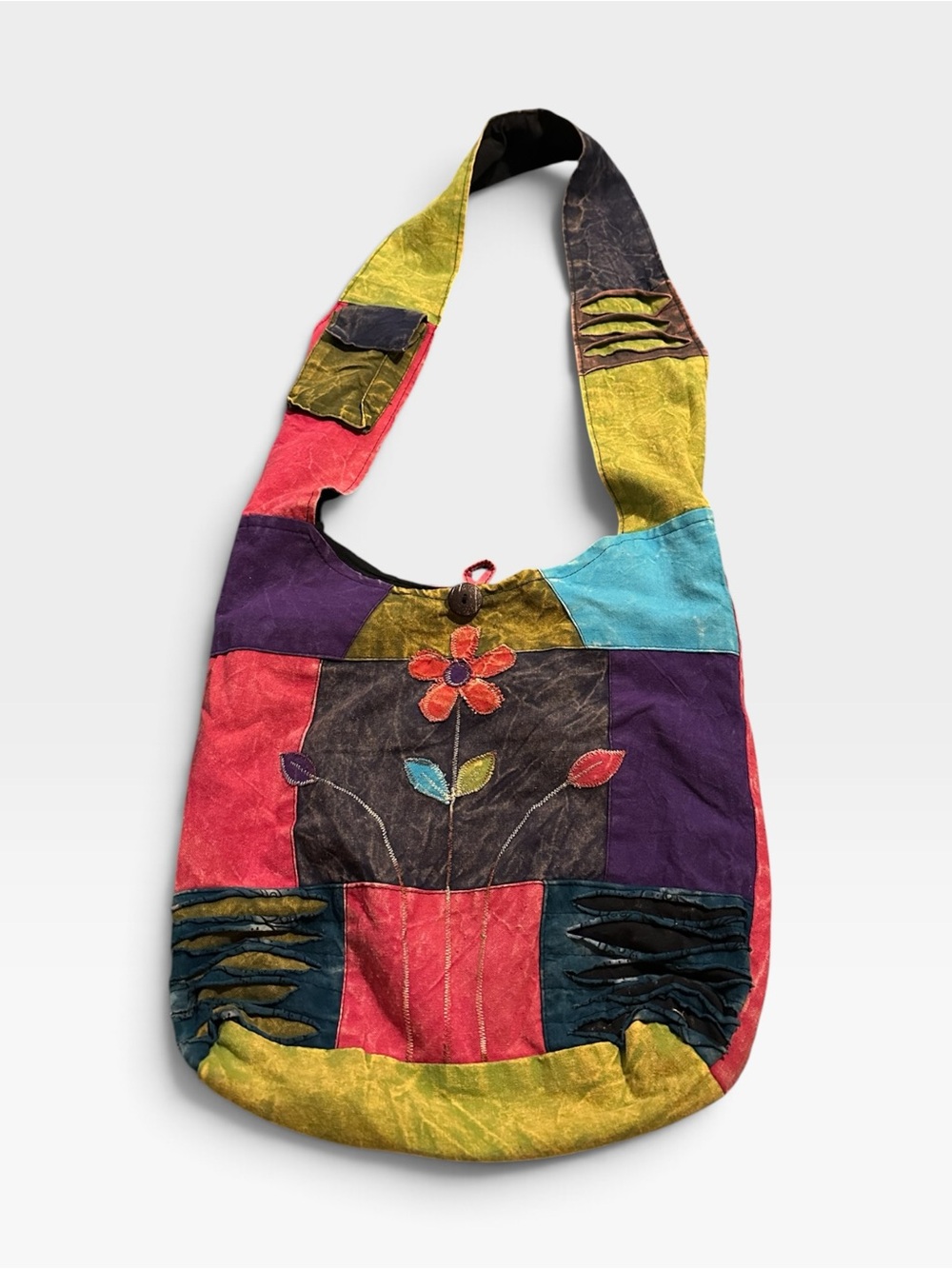 Like International Floral Patchwork Boho Hobo Shoulder Bag